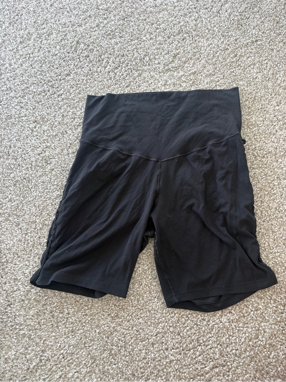Women's High-Rise Black Bike Shorts with Supportive Waistband